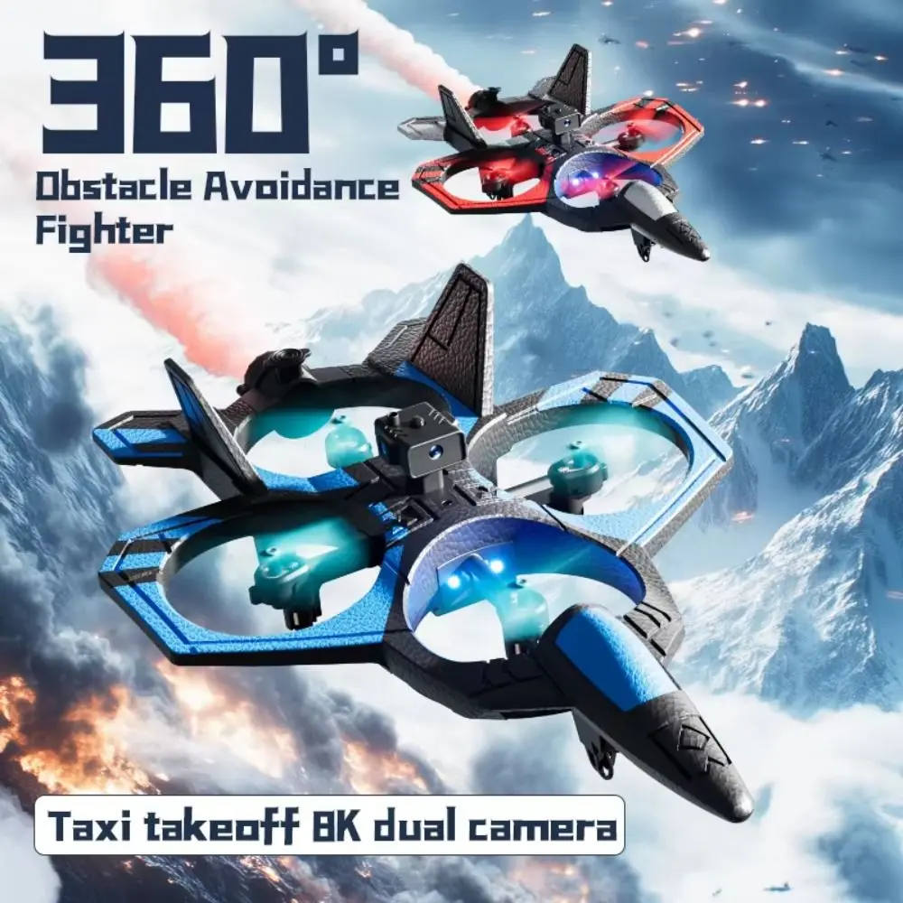 EPP Foam V46 Foam RC Aircraft RC Drones Rechargeable Remote Control Aircraft Gravity Sensing with Light Obstacle Avoidance Plane