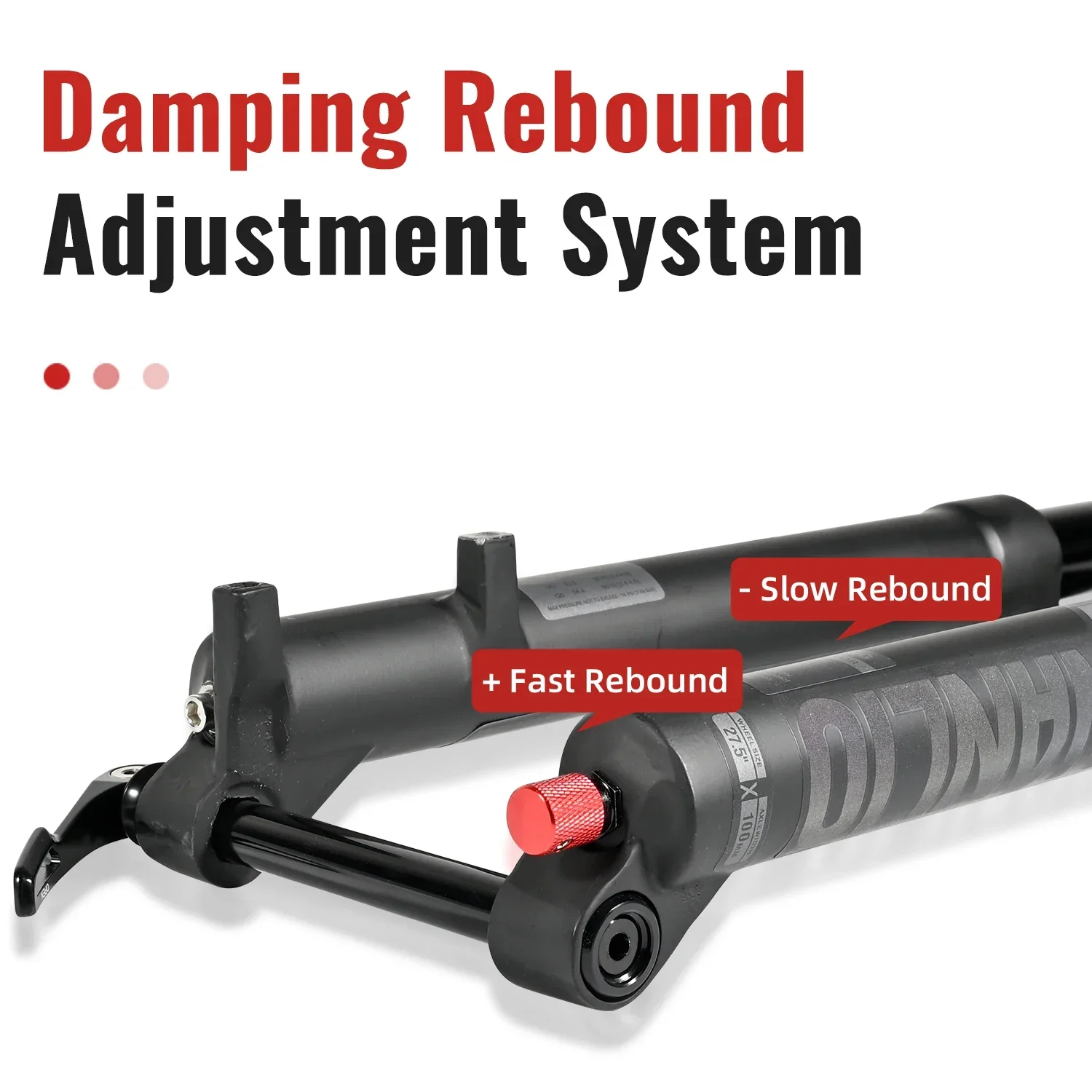 NANLIO X7 Bicycle Suspension Forks Rebound Adjustment 26