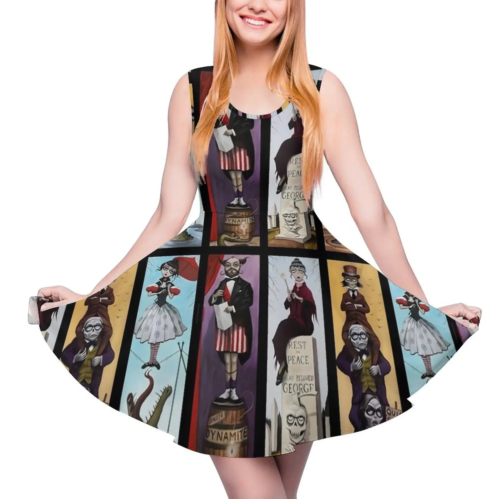 Haunted Doll Print Dress (XS) main image 0