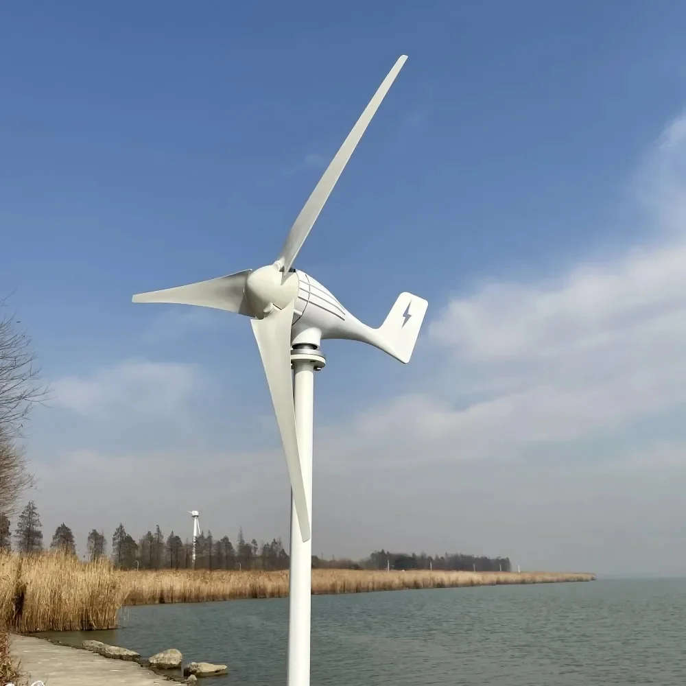 2KW Wind Turbine Generator Power 3000w 3/5Blades 12v 24v 48v With Mppt/Hybrid Charge Controller Small Motor Off Grid Home Use
