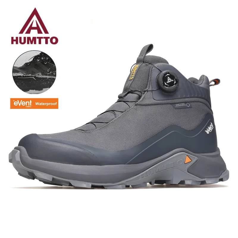 HUMTTO Waterproor Boots for Men Winter Platform Work Rubber Ankle Boots Outdoor Men's Sneakers Luxury Designer Work Safety Shoes