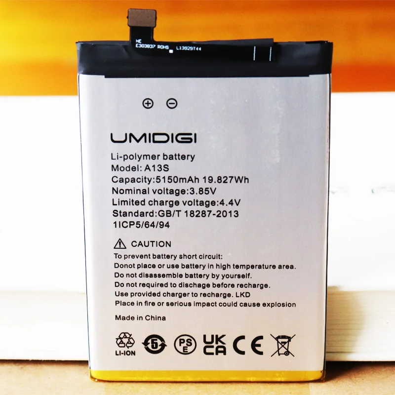 

Аккумулятор для телефона UMI Umidigi A13 / A13 Pro A13S F3 F3S F3SE, 2023 мАч, дата 5150 года