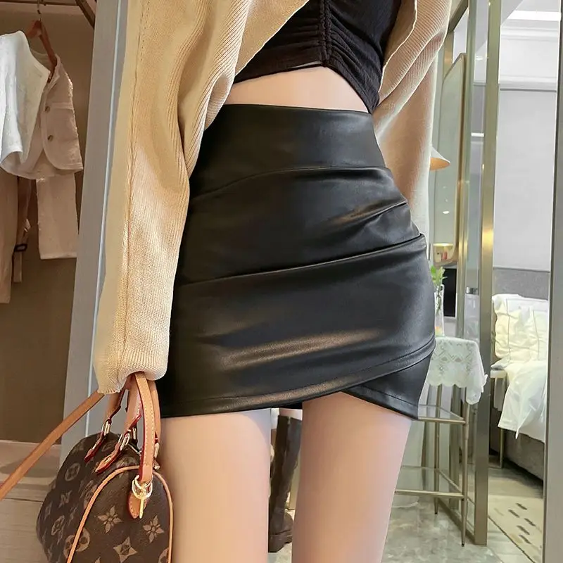 Black Leather Mini Skirt 2