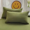 Washed Cotton 2pcs Solid color Pillowcases Home Bedding Decorative Pillow Cover Wedding Super Soft Pillow Case 1