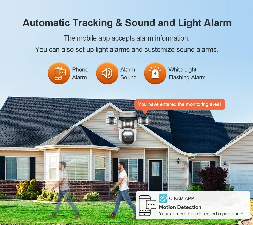 20MP 3 Screens WiFi Security Camera 10X Zoom Wireless Outdoor Surveillance Cam P