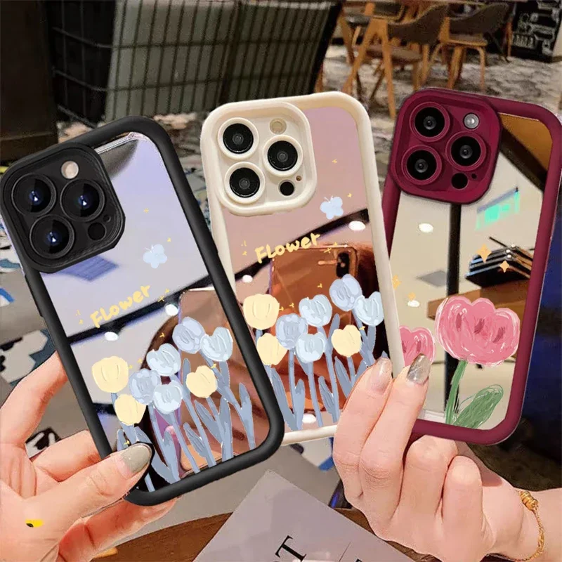 Elegant Floral Mirror Phone Case