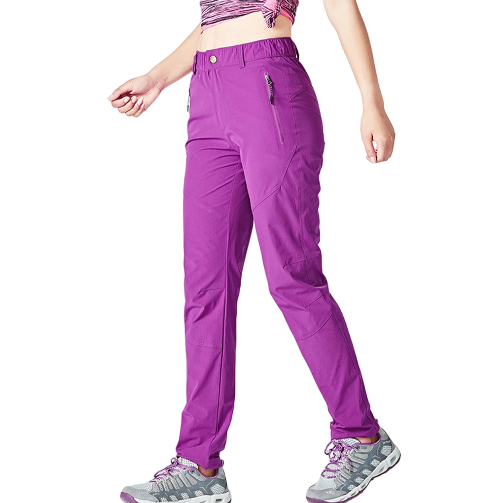 

Women Hiking Pants Quick Dry Camping Thin Trousers Elastic Scratch Proof Breathable Bottom for Climbing Running