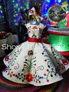 Bordado Vestidos Charros Para Ninas Mexican Charro Mini