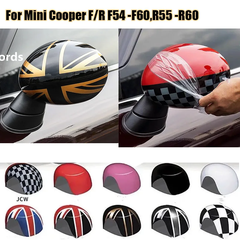 2 шт., наклейки на зеркала заднего вида для BMW mini COOPER F/R series F54 F55 F56 F57 F60R55 R56 R57 R57 R57 R58