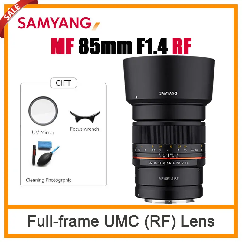 Samyang Mf 85Mm F1.4 R Obiettivo Della Fotocamera Dlsm Motor Full Frame Lente Per Fotocamere Canon Rf R5 R6 Pr