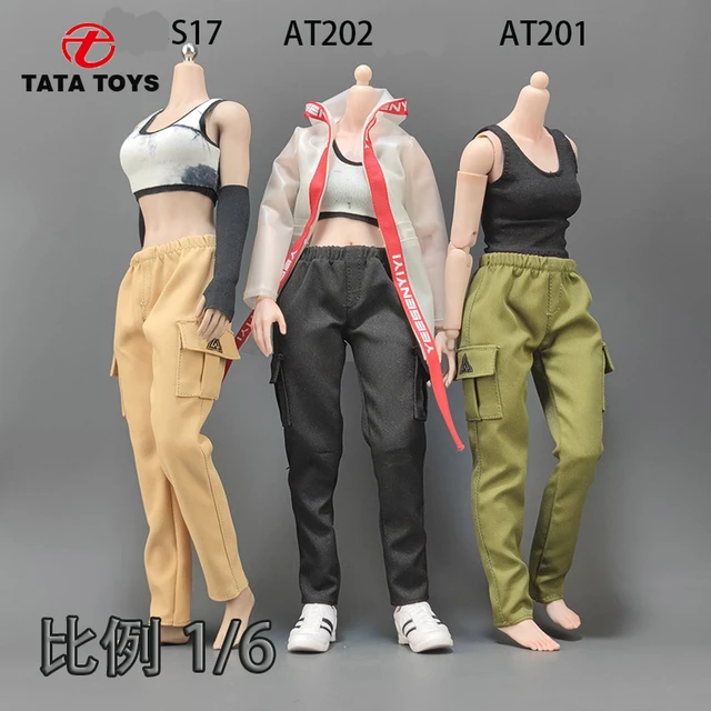 1/6 Scale female dolls clothes fashion sports vest pants fit 12