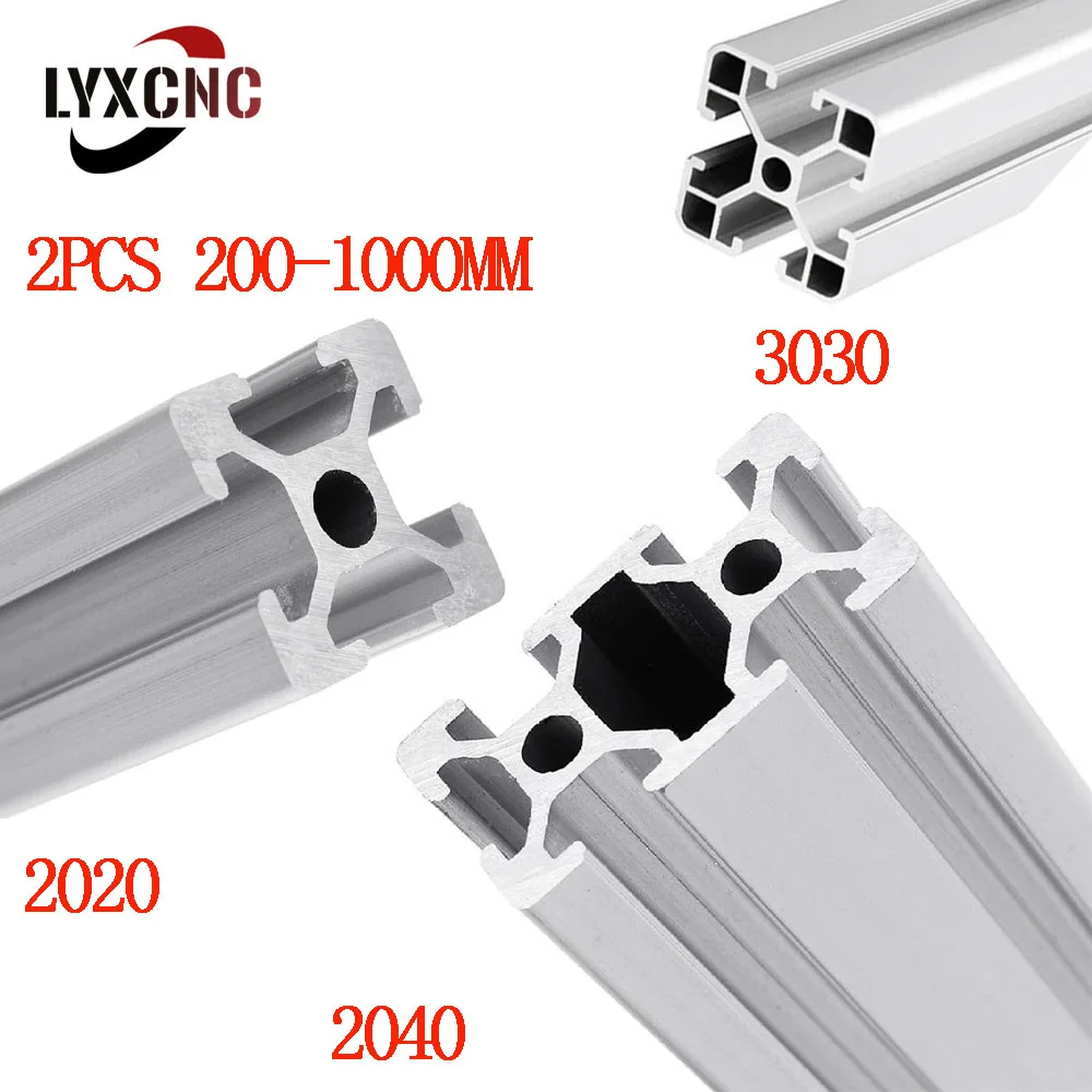 Mssoomm T Tipo 3030 Perfil De Extrusión De Aluminio Estándar Europeo Anodizado Marco Guía De Riel Lineal Para Impresora 3D Y CNC DIY, Longitud 55.12 Pulgadas/1400 Mm, 2 Unidades