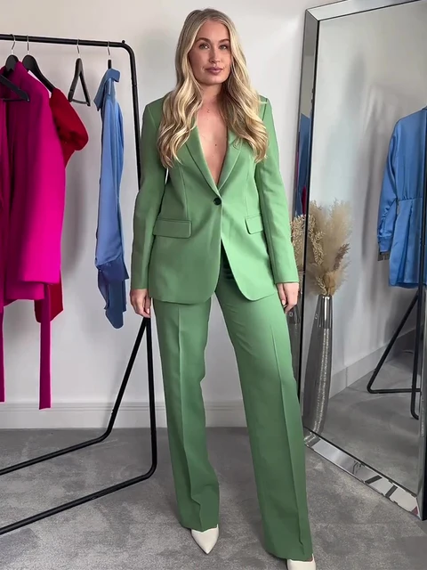 Dames Elegant Pak met Blazer en Rechte Broek