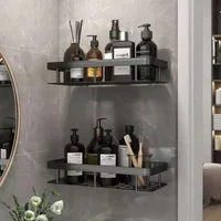 HOT 2025 New Bathroom Shelf Makeup Storage Organizer Shampoo Rack Shower Shelf Bathroom Accessories No Drill Wall Shelf 2
