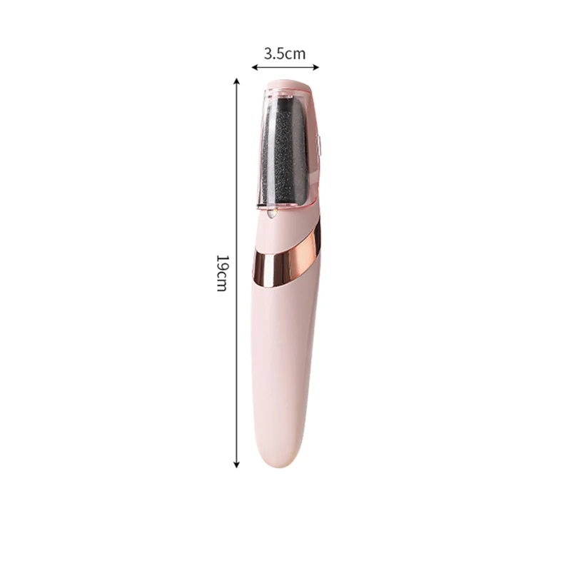 USB Rechargeable Electric Foot Scrubber With 2 Grinding Heads Dead Skin Remover Portable Pedicure Tool For Smooth Feet Care