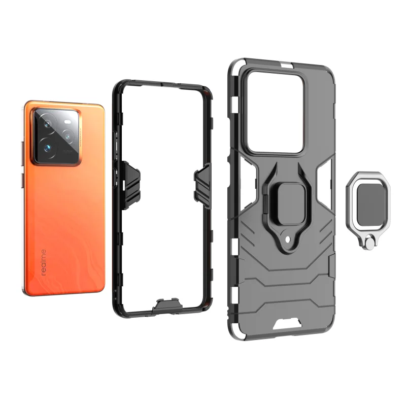 Shockproof Armor Protective Case with Magnetic Ring Stand