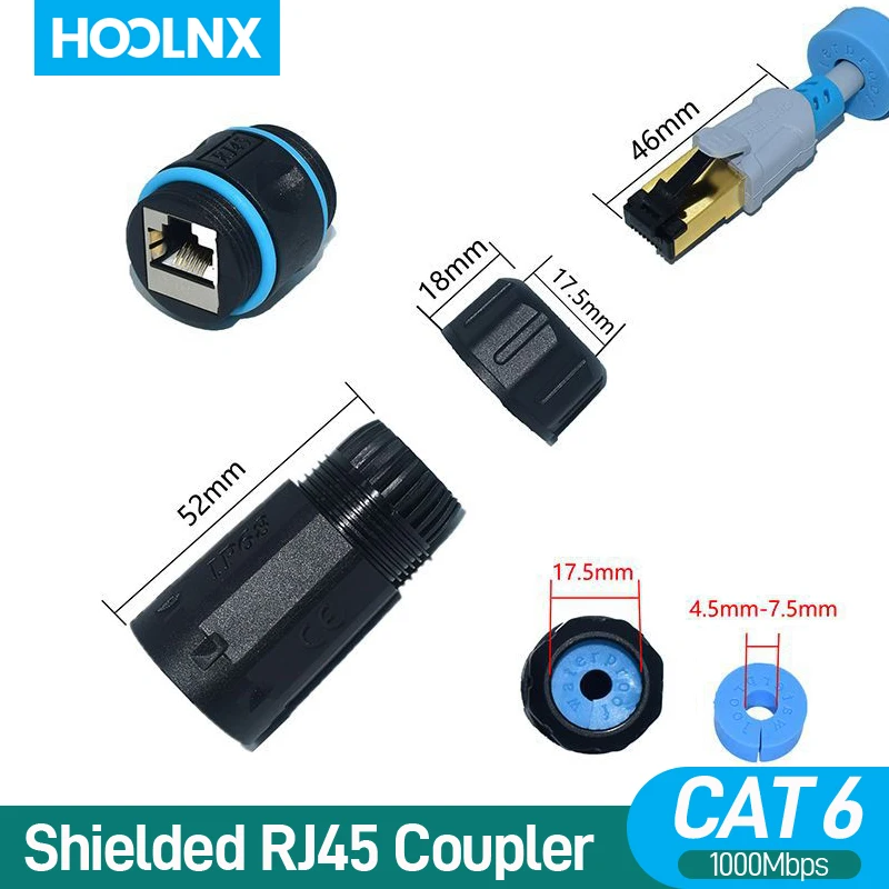 6A, cabo Ethernet conector, cabo de rede,