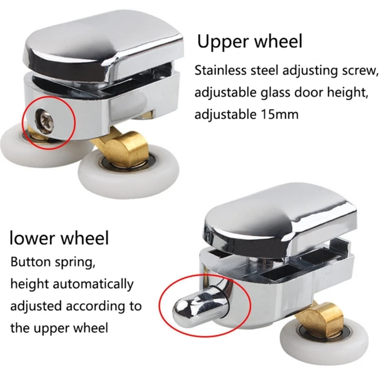 Shower Door Sliding Glass Door Pulleys Replacement Bearing Rollers Runner Shower Room Cabins Swinging Pulley