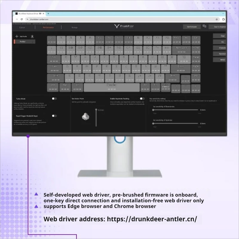 기존 DrunkDeer G75 자기 스위치 기계식 키보드 핫 스왑 HiFi RGB 낮은 대기 시간 신속한 트리거 유선 PC 게임용 키보드