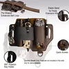 Tool Pocket PU Multifunctional Storage Wear Resistant Durable Retro Outdoor Sports Pocket Tool Leather Case Flashlight Cover 2