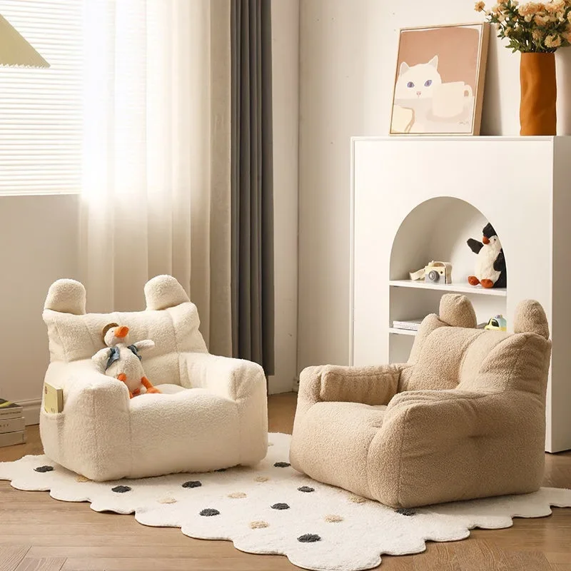 Children Sofa Cute Children's Sofa Mini Leisure Children Armchair Baby Reading Couch Cashmere Armchair for Children Removable and Washable