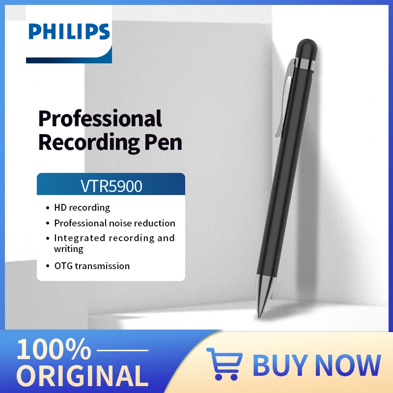 PHILIPS Professional Recording Pen Voice Recorder Sound Intelligent