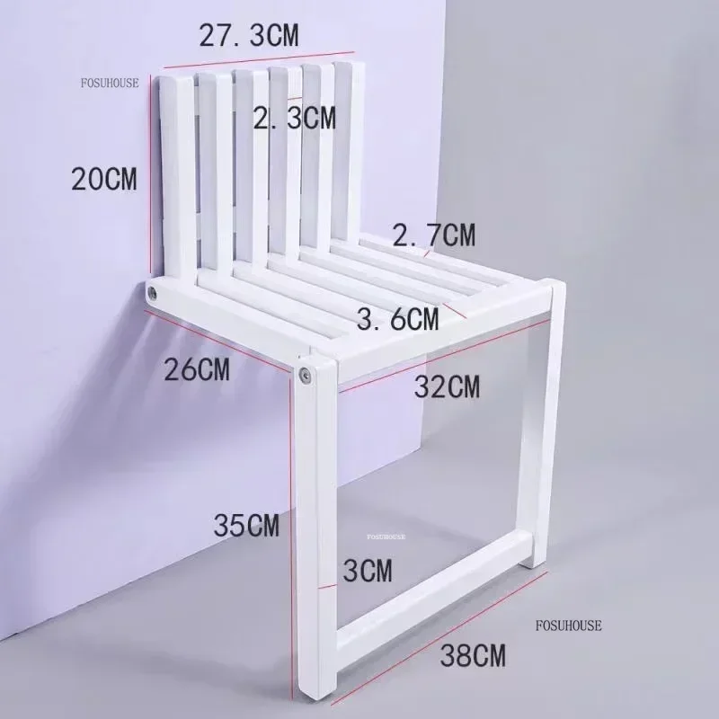 Wall Seat Fold Away Ottomans Suitable for Hallway Solid Wood Stools Wall Mounted Invisible Folding Shoe Changing Stool