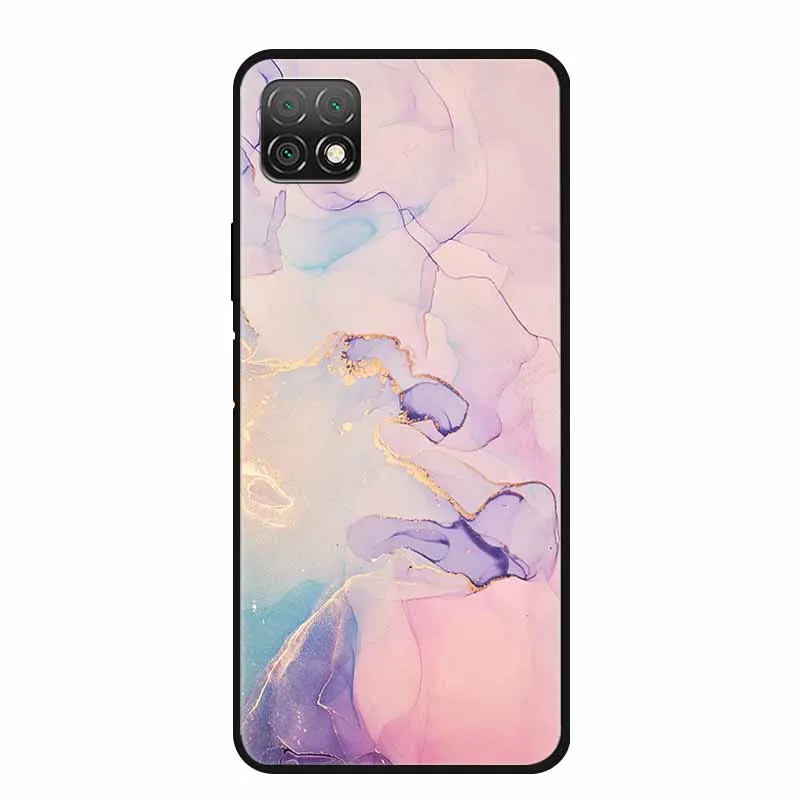 Marble Soft TPU Silicone Phone Case with Fashionable Cartoon Design