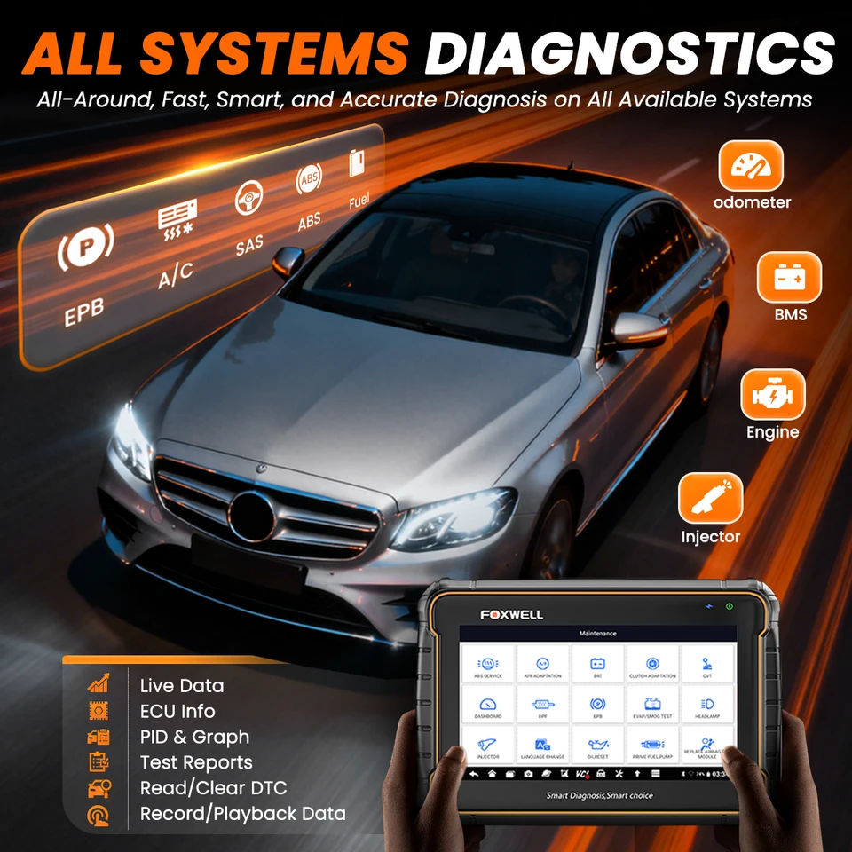 Foxwell Gt60 Obd2 Profissional Ferramenta De Diagn&oacute;stico Do Carro Todo O Sistema Faz Livre Dpf