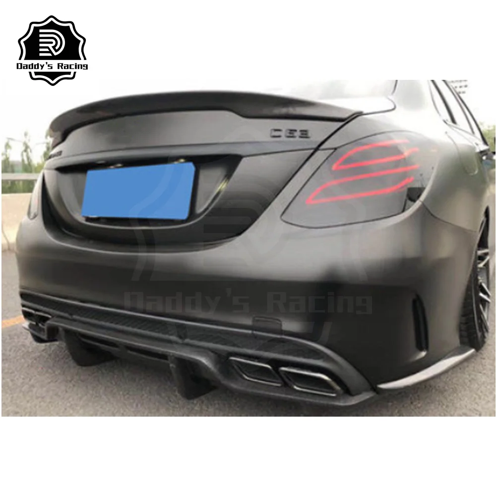 

Диффузор для заднего бампера из углеродного волокна подходит для Benz C класса C180 C200 C260 C300 C63 2015-2022 PSM Style 4D 2D высокое качество