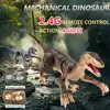 Remote Control Dinosaur Toys Kids RC Electric Walking Jurassic Dinosaur Simulation Velociraptor Toy With LED Light And Roaring 4