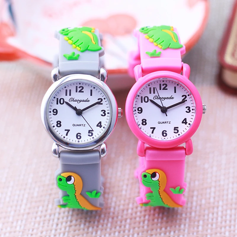 Chaoyada New Style Children Boys Man Girls Fashion Dinosaur Strap Watches Students Kids Colorful Dial Digital Casual Sport Watch 2