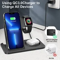 15W 3 in 1 Wireless Charger Stand For iPhone 13 12 11 Max Fast Foldable Charging Station Dock For Apple Watch AirPods Pro - Image 6