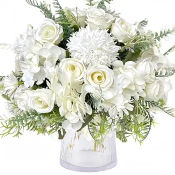 Artificial Silk Rose Hydrangea Bouquet 1