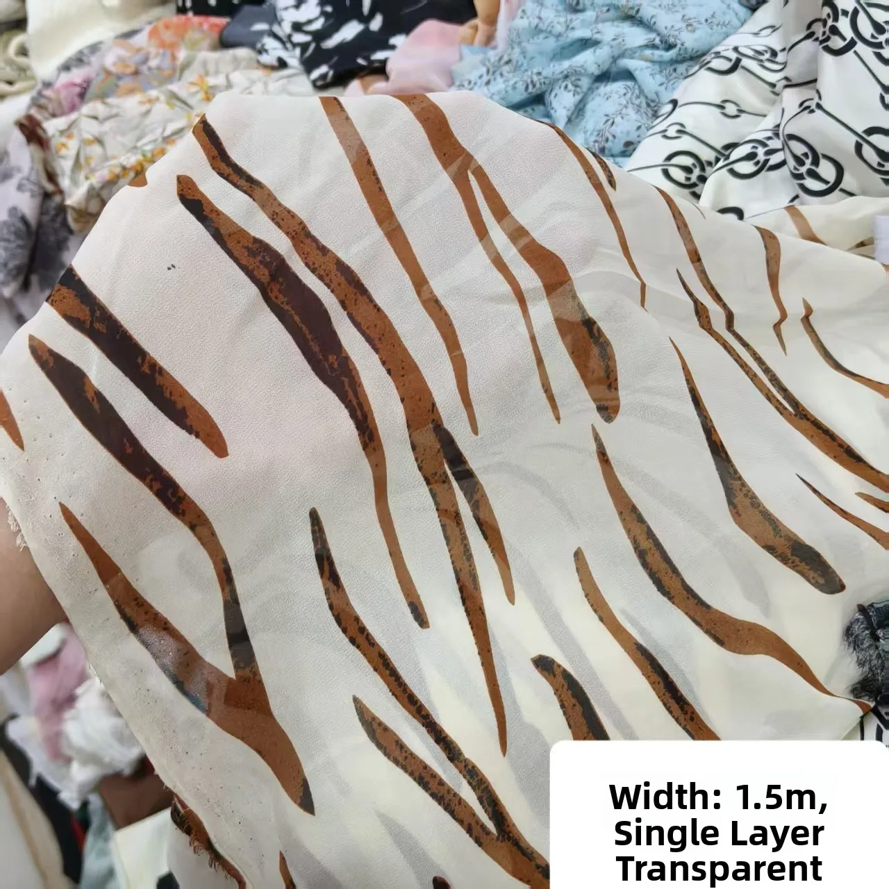 New DIY Large Size Sample Card Fabric Silk Simulation Chiffon Patterned Material for Clothing Handmade Crafts Home Fabric - 4