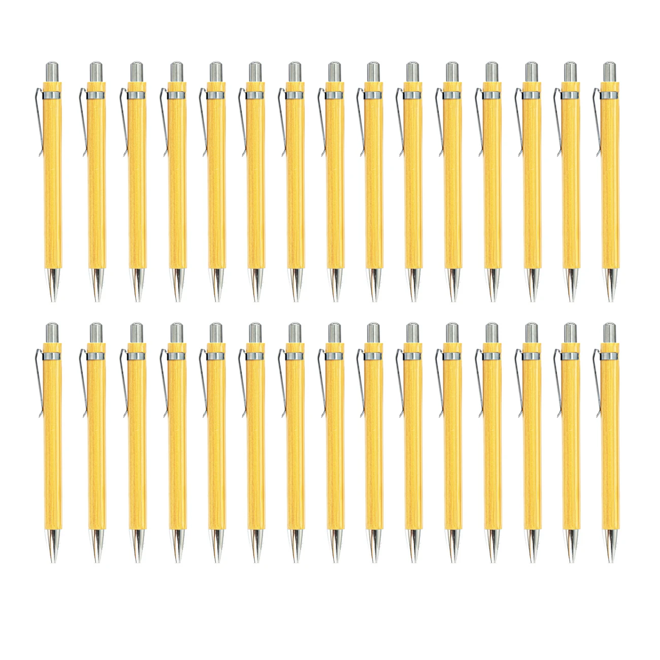 

30Pcs Bamboo Wood Ballpoint Pen 1.0mm Bullet Tip Blue Black Ink Business Signature Ball Pen Office School Wrting Stationery