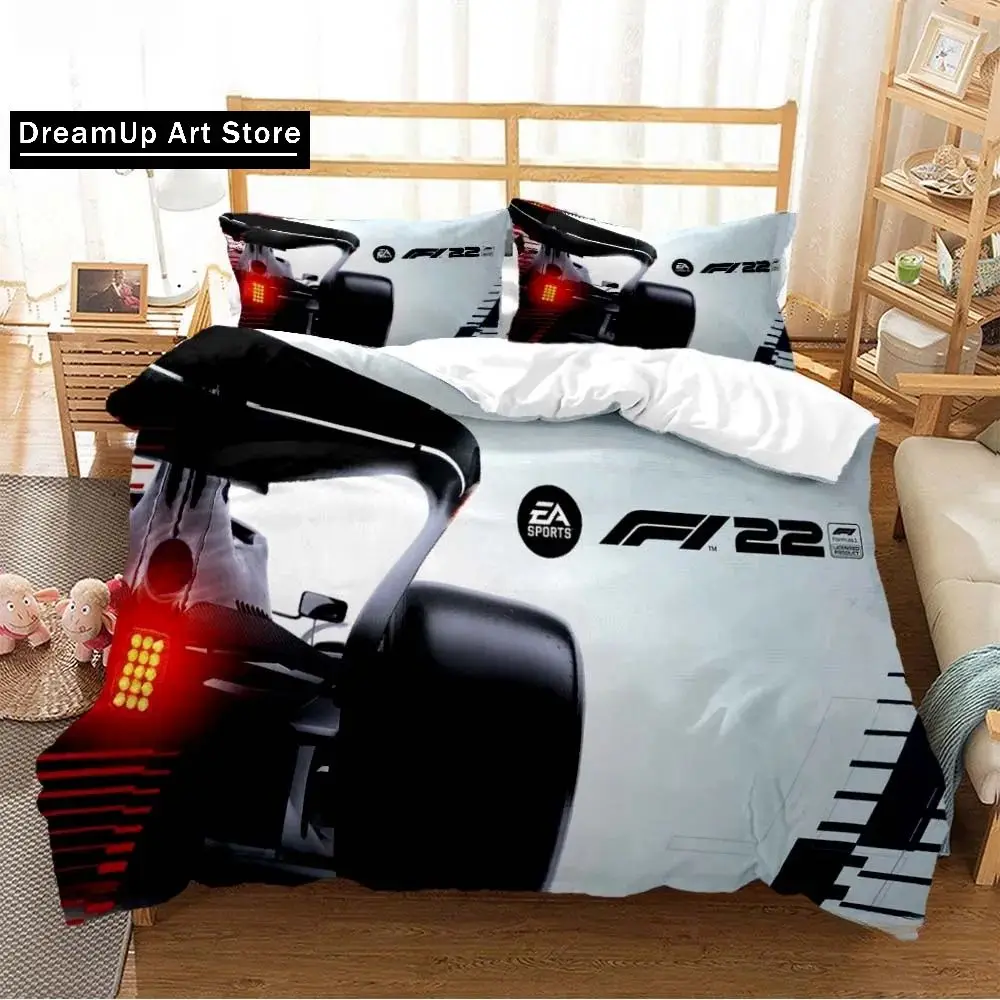 3D Print Fashion F-Formula 1 Racing Bedding Set Boys Girls Twin Queen King Size Duvet Cover Pillowcase Bed boys Adult Bedroom 6