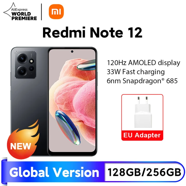 Version globale Xiaomi Redmi Note 12 4G 4GO RAM 128GO ROM / 6GO RAM 128GO  ROM Snapdragon 685 120Hz 33W Charge rapide - AliExpress