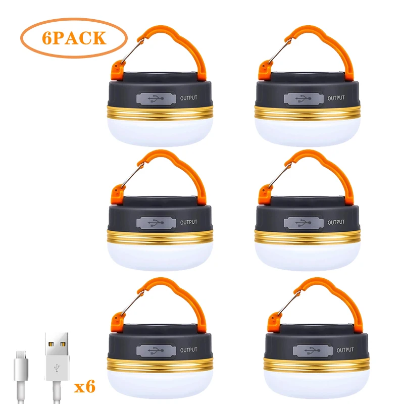 USB Rechargeable Portable Flashlight Camping Equipment Lights 1800mAh LED Lantern Table Lamp Outdoor Hiking Night Hanging