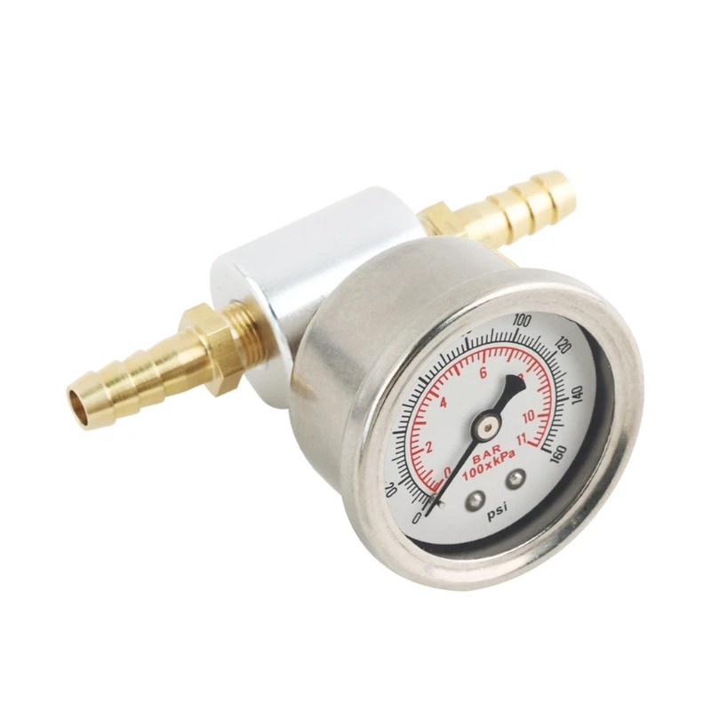 트럭 D0UC용 1/8NPT 나사 연료 압력 게이지 액체 0-160PSI 오일 압력 게이지