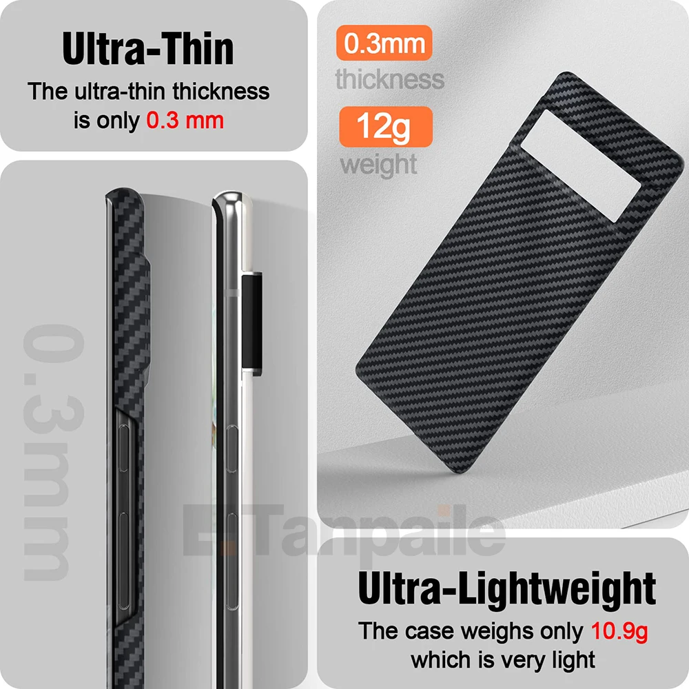 For Google Pixel 8 7a 7 6A Pro Case,Carbon Gel Phone Cover Ultra Slim  Shockproof