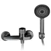 Wall Mount Bathtub Faucet with Handheld Spray Waterfall Bathroom Tub Filler Bath Shower Head Hot and Cold Mixer Valve Nozzle Tap 4