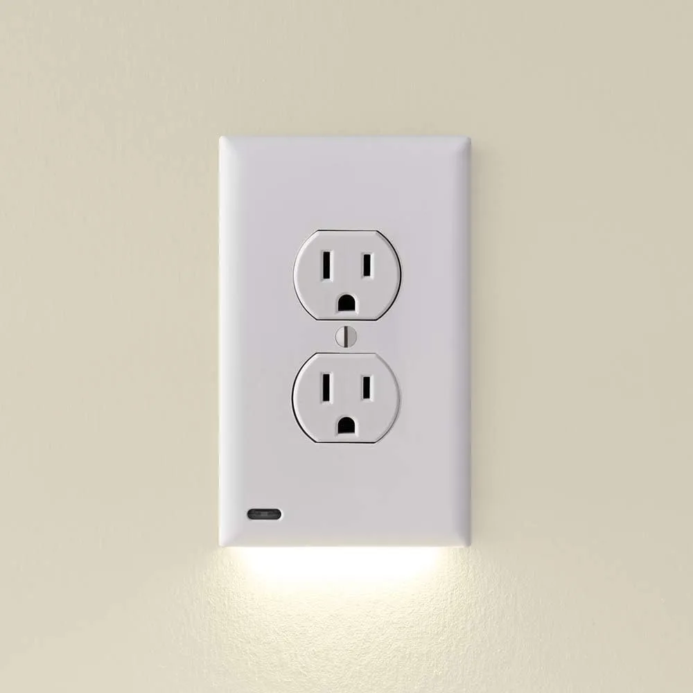 Wall Light Switch Replaces Plug-In Night Light Electrical Receptacle Wall Plate LED Night Lights Auto OnOff Sensor smart wall switch wall touch switch socket