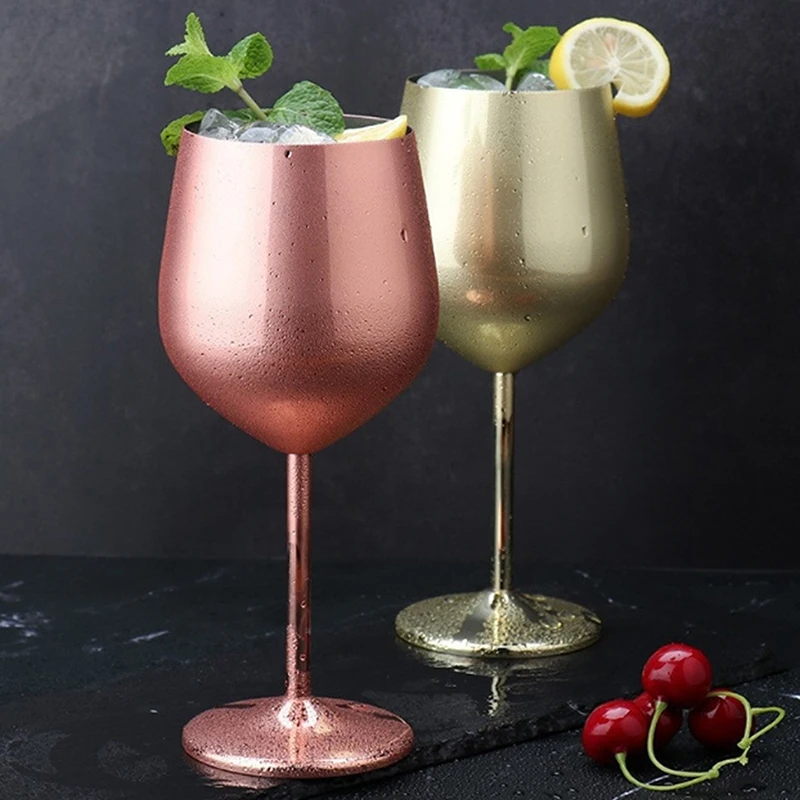 500ml Stainless Steel Cocktail Wine Glass - Elegant Bar and Restaurant Drinkware