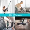 YISORA N300 Cordless Upright Vacuum Cleaner, 20Kpa Ultra Lightweight Stick Vacuum for Carpet, Hard Floor, Car, Pet Hair 2