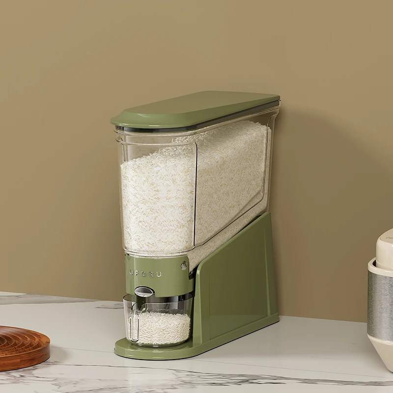 UFORU Press type rice drum household insect-proof moisture-proof sealed   food grade organize rice box 4