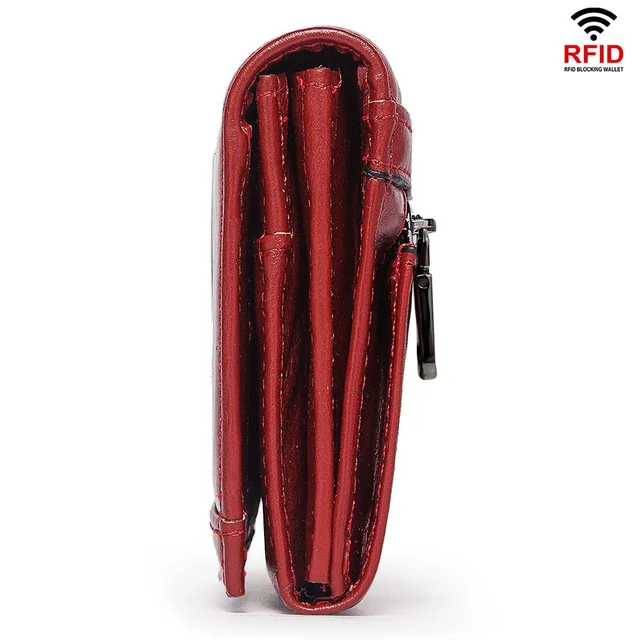 RFID 보호 기능과 대용량 수납 공간으로 편리함과 스타일을 갖춘 고급 가죽 지갑