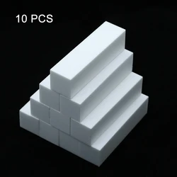Pink Nail Buffer Block for Manicure and Pedicure - Professional Nail Care and Polish Tool (White-10pcs)