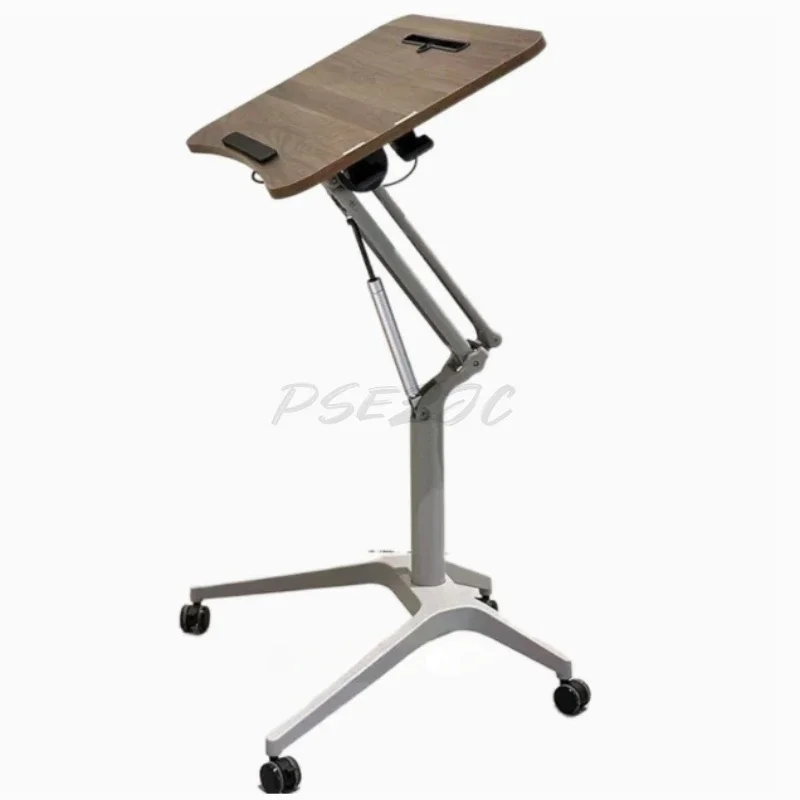 Household Office Pneumatic Simple Computer Desk Standing Desk Movable Lifting