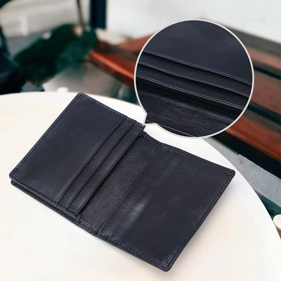 Kaufe Herren Pu Leder Ausweis Kreditkartenetui Clutch Bifold Geldbörse Portemonnaie Taschen Zum Preis Ab 6.97